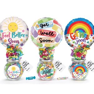 GET WELL SOON BALLOON & CANDY JAR