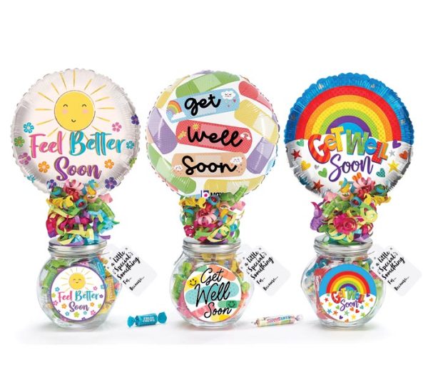 GET WELL SOON BALLOON & CANDY JAR