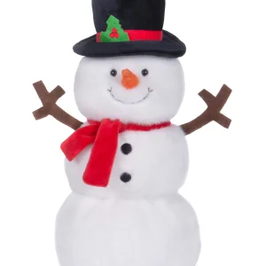 MINKY TINSEL SNOWMAN 12″