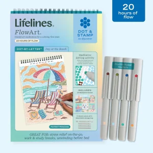 DAY AT THE BEACH FLOW ART DOT BY LETTER