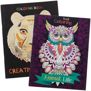 ASSORTED ADULT COLORING BOOKS